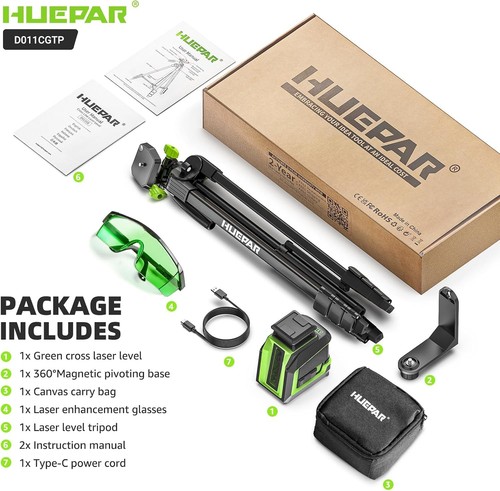 Huepar 360 laser level - huepar, with