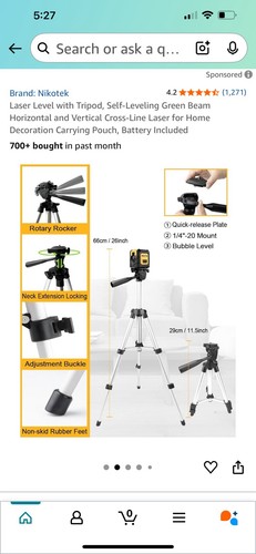 Laser level with tripod - laser,