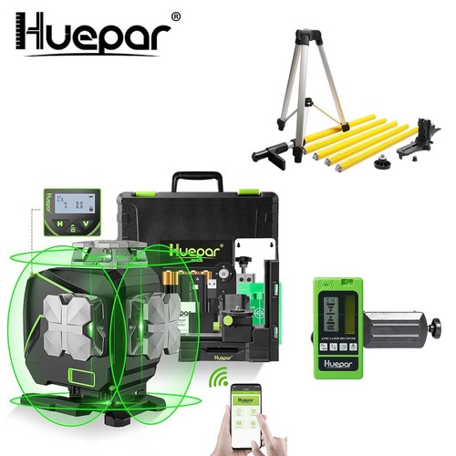 Huepar laser level with - 4d,