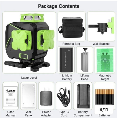 Huepar laser level 360 - laser, x